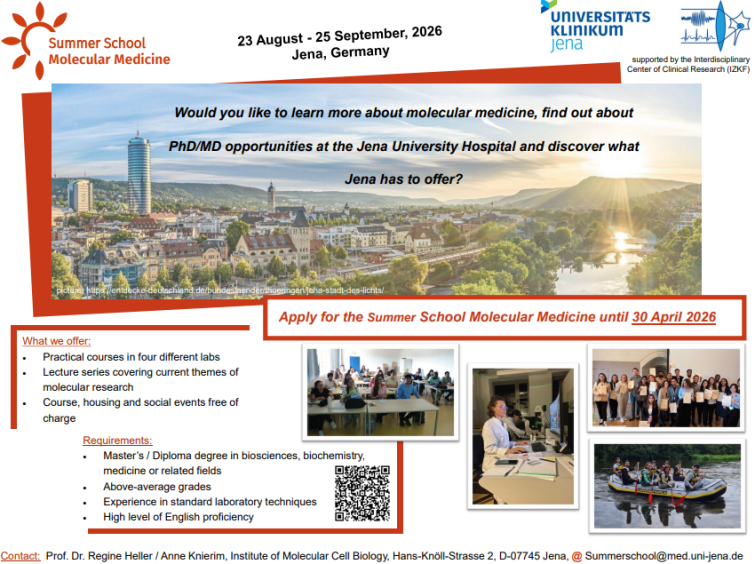 Летняя школа по молекулярной медицине в Германии